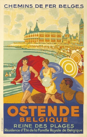 Ostende Belgique Reine des Plages poster